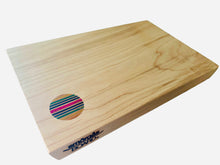 Load image into Gallery viewer, Skateboard Veneer Sunset Rainbow Serving Board