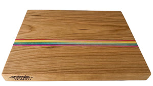 Cherry Upcycled Rainbow Serving Board